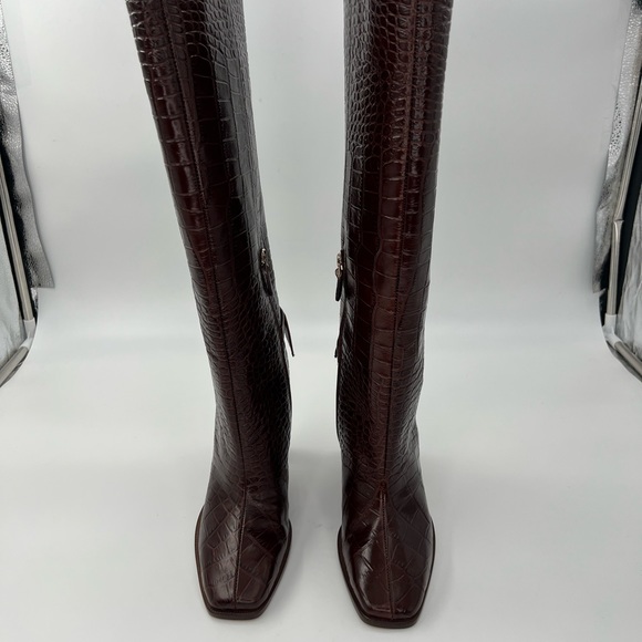 Square Clarita Croc-Embossed Leather Boots Women’s Sizes EU: 36 US: 6 MSRP: $795 - Picture 7 of 12